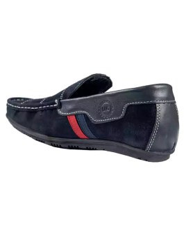 Kids Leather Loafers – Navy