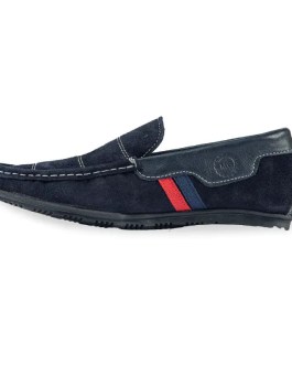 Kids Leather Loafers – Navy