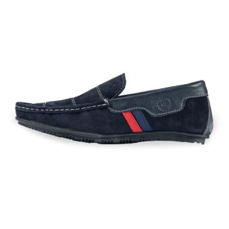 Kids Leather Loafers - Navy