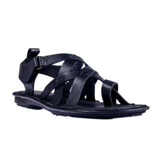 Premium Leather Sandal - Black