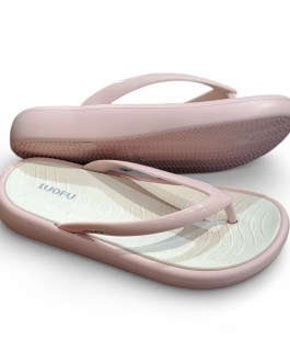 Ultra Soft V-Strap Flip-Flop-Soft Pastel Pink / Cream Duo